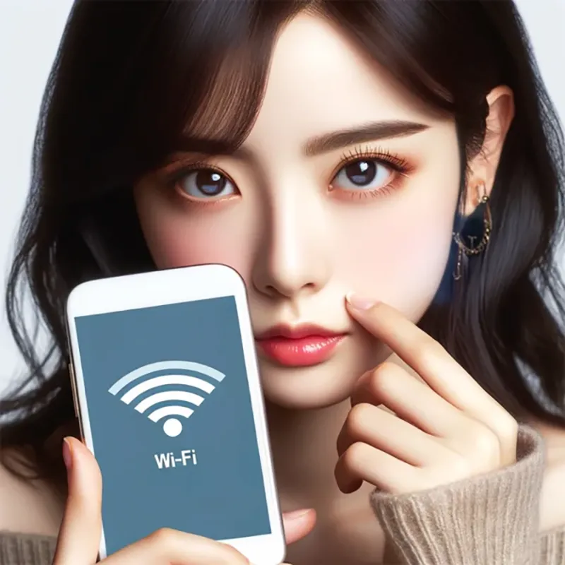 스마트폰 화면의 와이파이 아이콘을 보여주며 와이파이 비번 확인 방법을 안내하는 대표 이미지