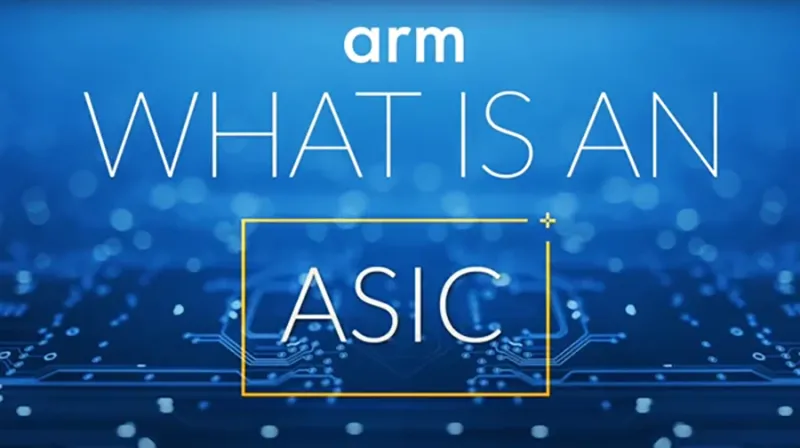 AI 반도체 ASIC을 설명하는 파란 배경 그래픽 이미지