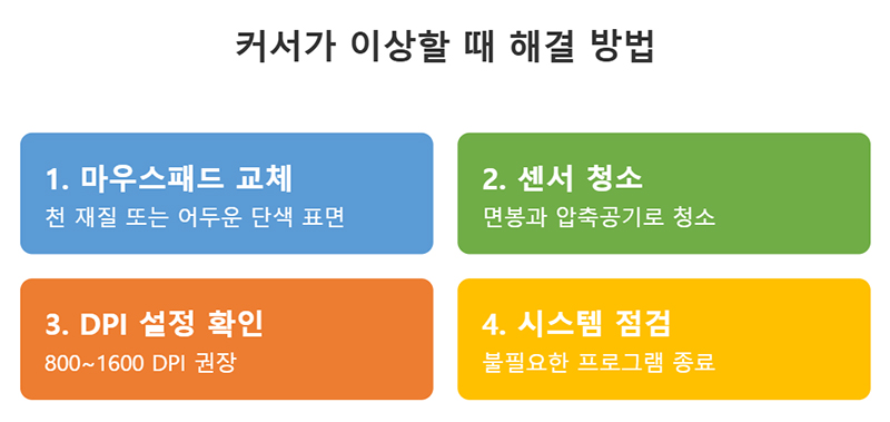 커서가 이상할 때 해결 방법
