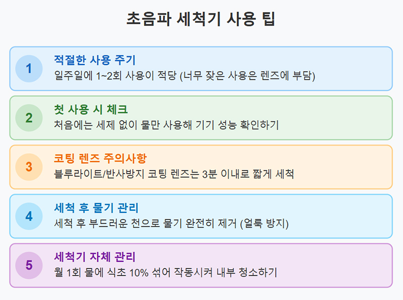 초음파 세척기 사용 팁
