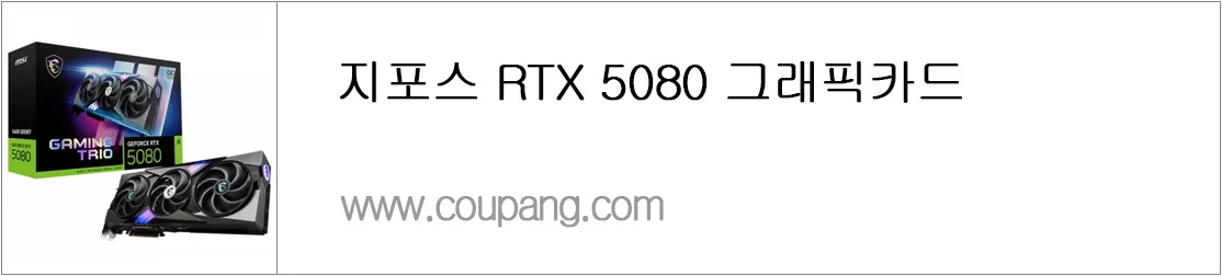 지포스 RTX 5080 그래픽카드